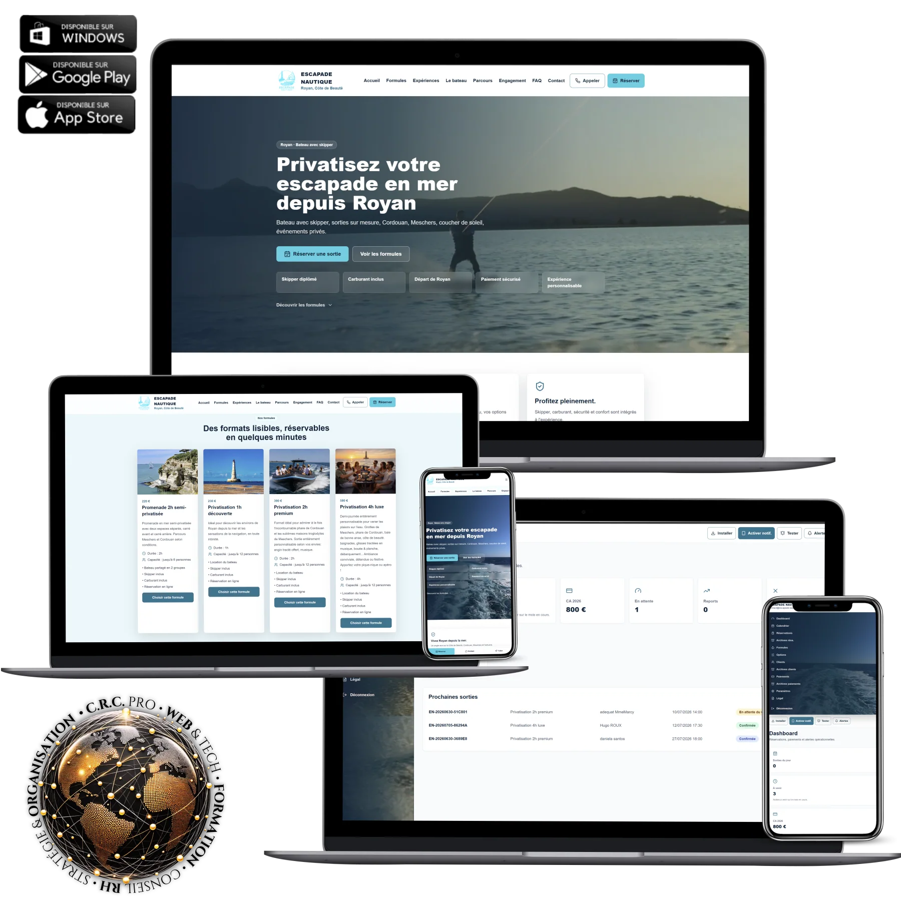 Présentation du site Escapade Nautique